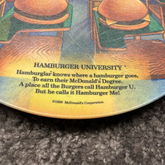 Vintage MacDonald’s “Hamburger University”’plate - Picture 2 of 4